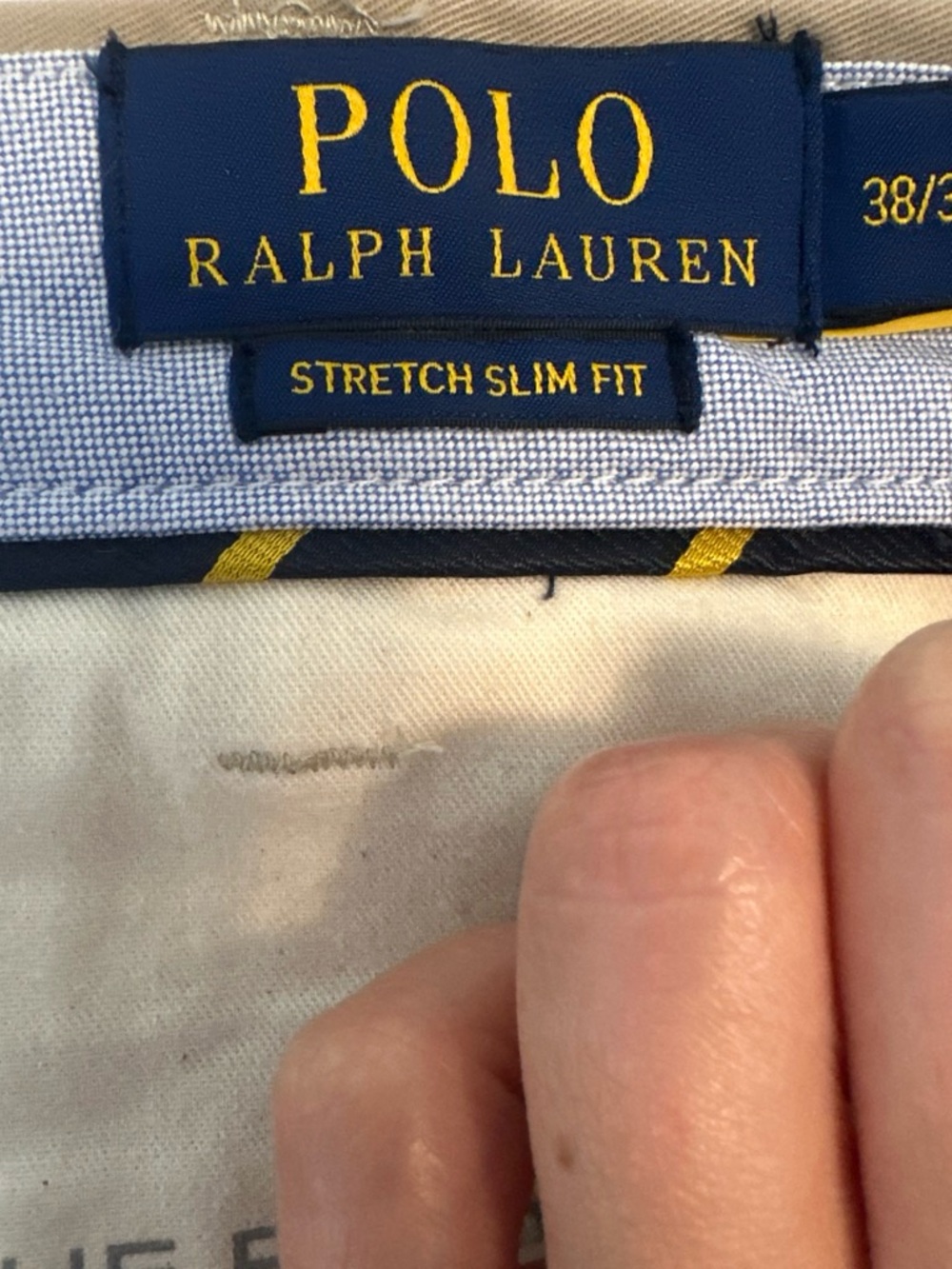 Ralph Lauren Embroidered Tan Khaki Chinos - Picture 2 of 3